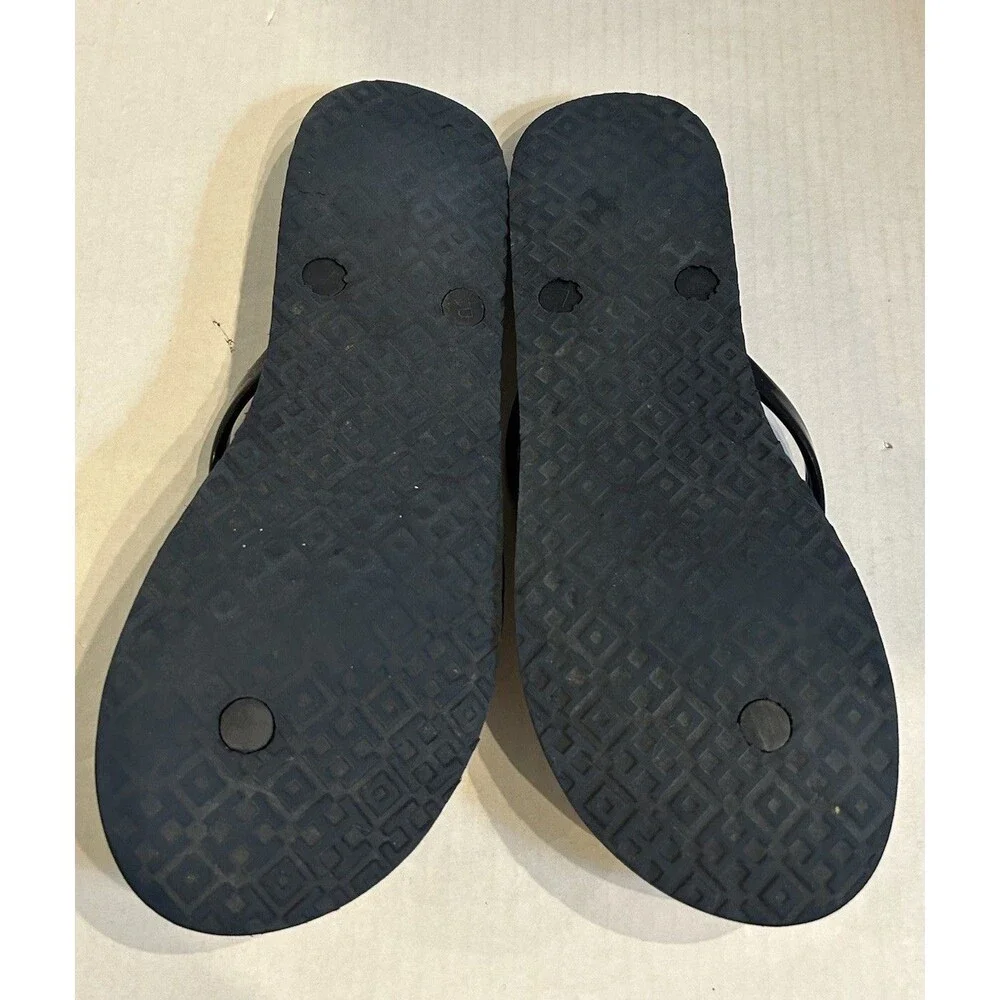 Tory Burch Flip Flops Slippers Womens Size 7.5-8 Geometric Pattern Slip On